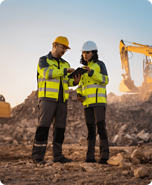 Construction workers at site