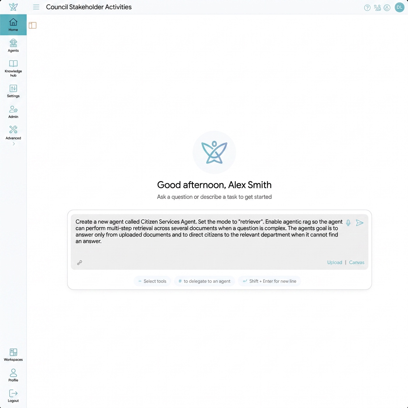 Creating the Citizen Services Agent with the ToothFairyAI agent creation tool